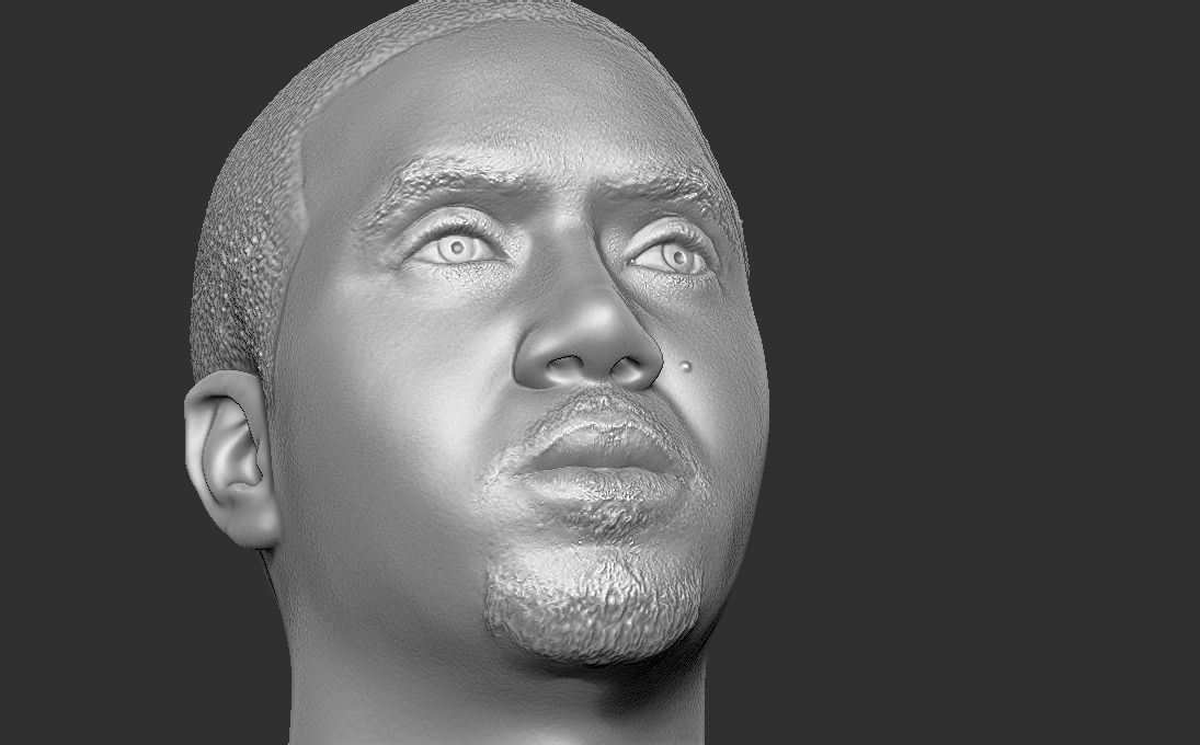 Nas bust 3D printing ready stl obj formats 3D print model_24
