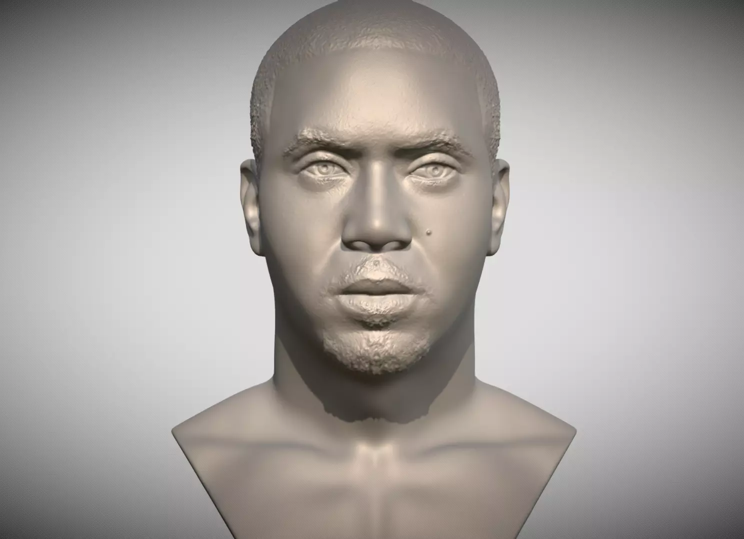 Nas bust 3D printing ready stl obj formats 3D print model_0