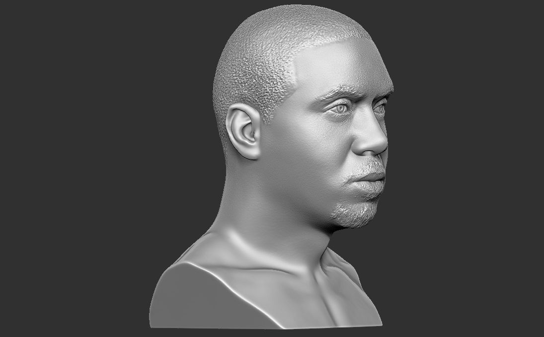 Nas bust 3D printing ready stl obj formats 3D print model_15