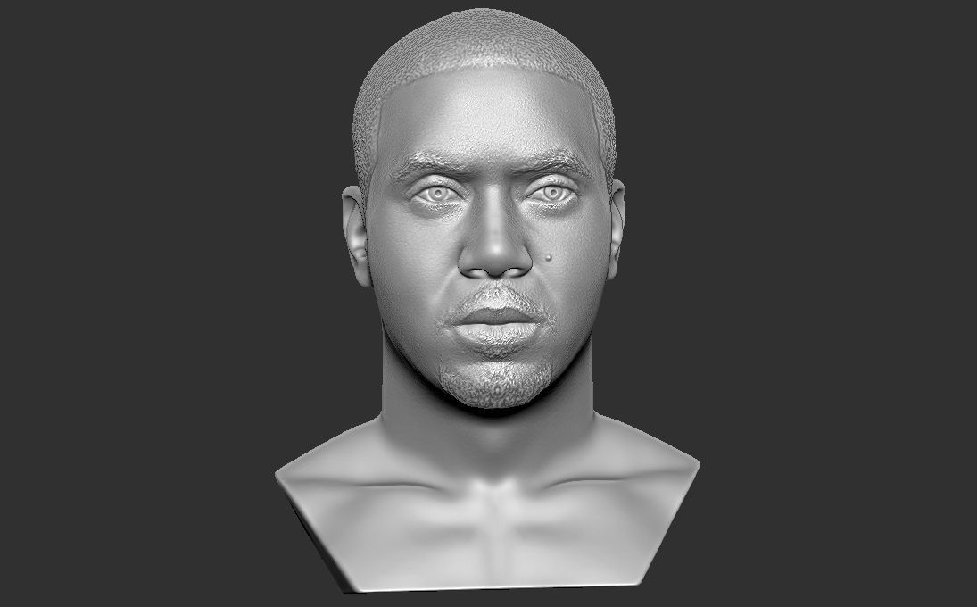 Nas bust 3D printing ready stl obj formats 3D print model_17