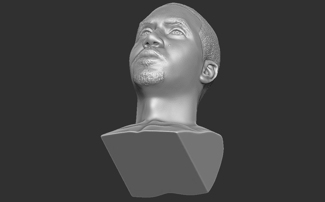 Nas bust 3D printing ready stl obj formats 3D print model_26