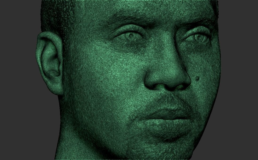 Nas bust 3D printing ready stl obj formats 3D print model_31