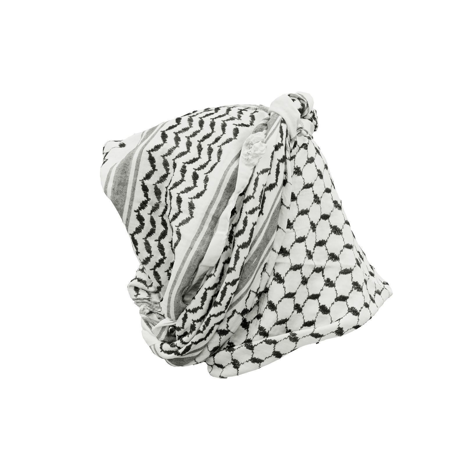 HeadScarf Surrounded 3D model_4