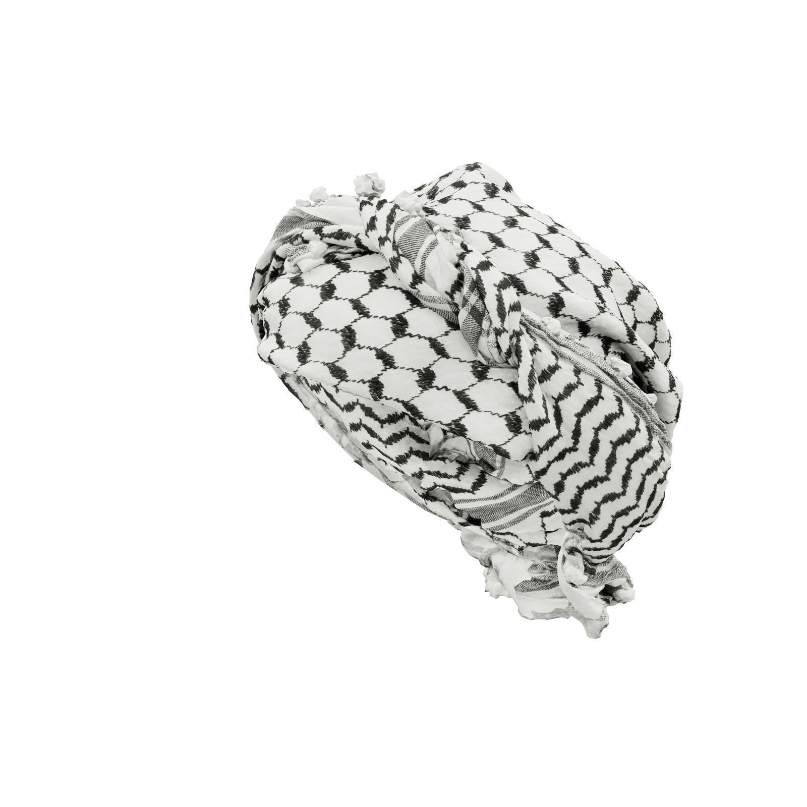 HeadScarf Off To The Side 3D model_4