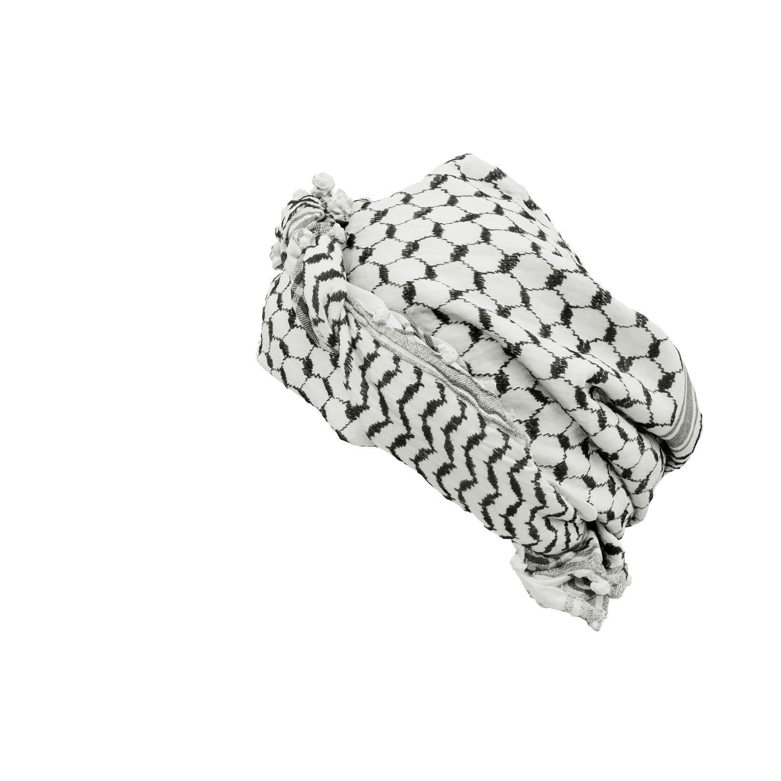 HeadScarf Off To The Side 3D model_3