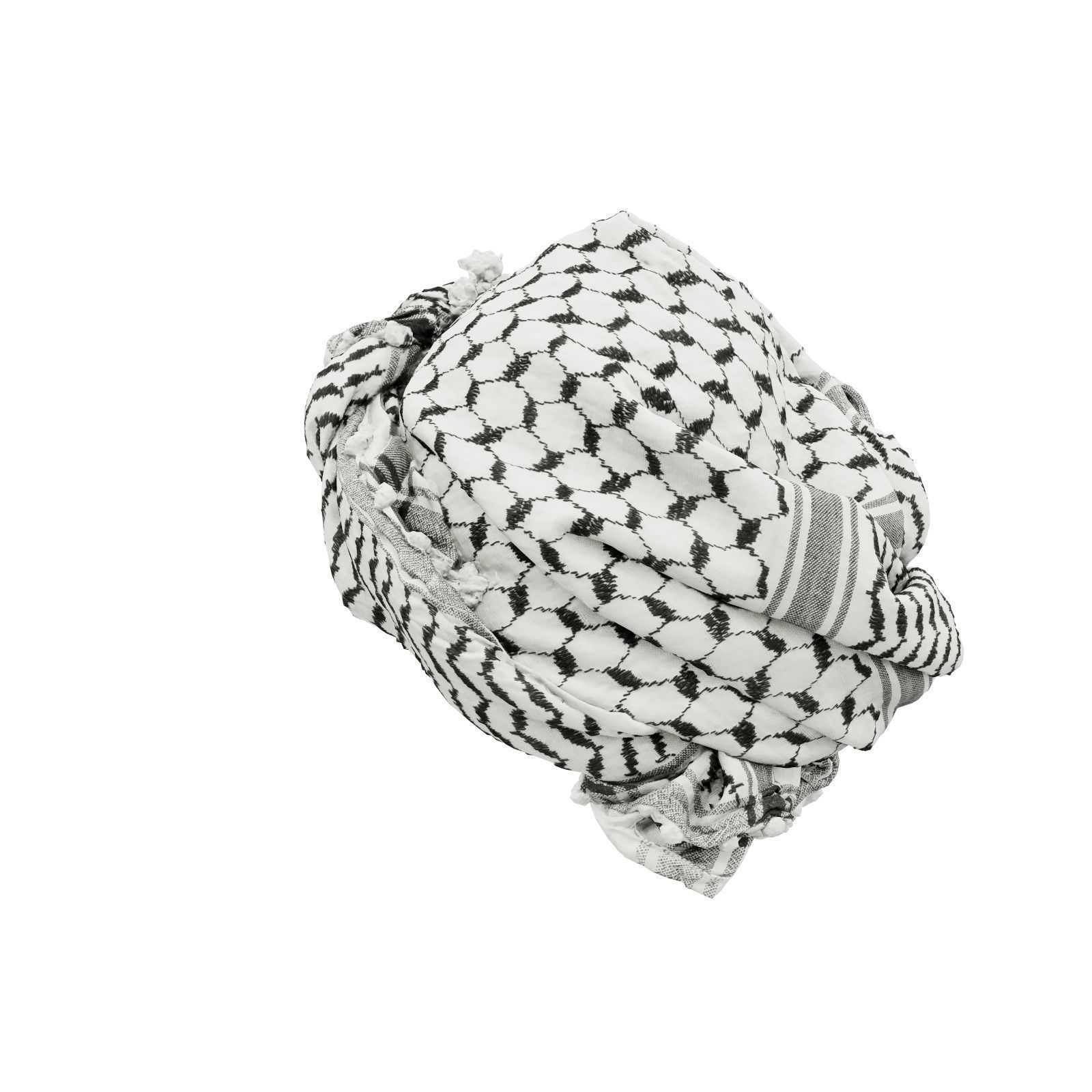 HeadScarf Off To The Side 3D model_2