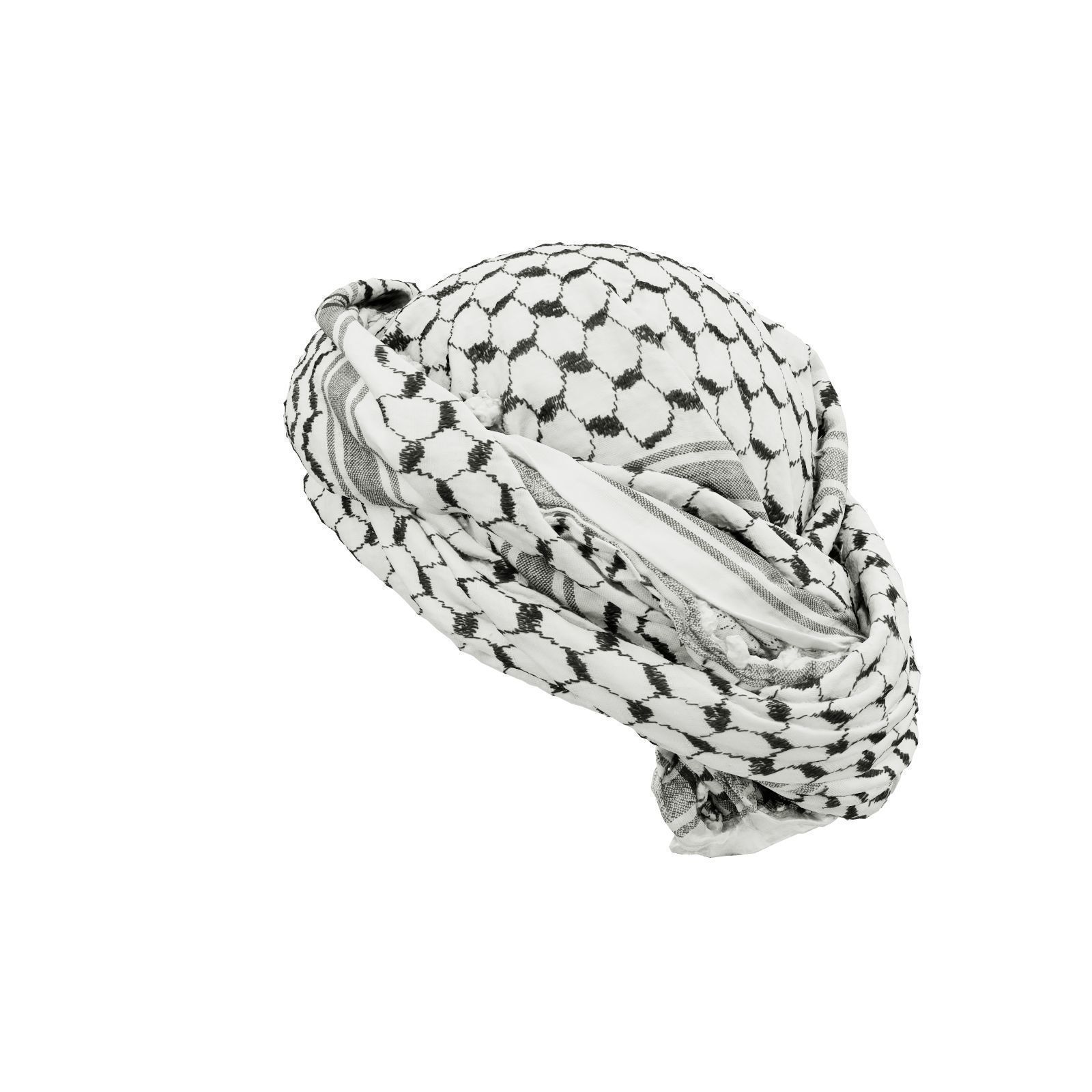 HeadScarf Double Tuck 3D model_3