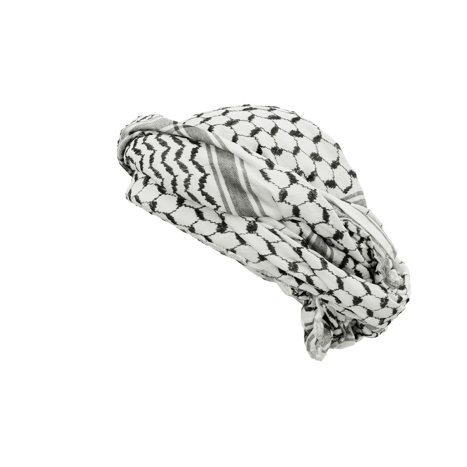 HeadScarf Double Tuck 3D model_4