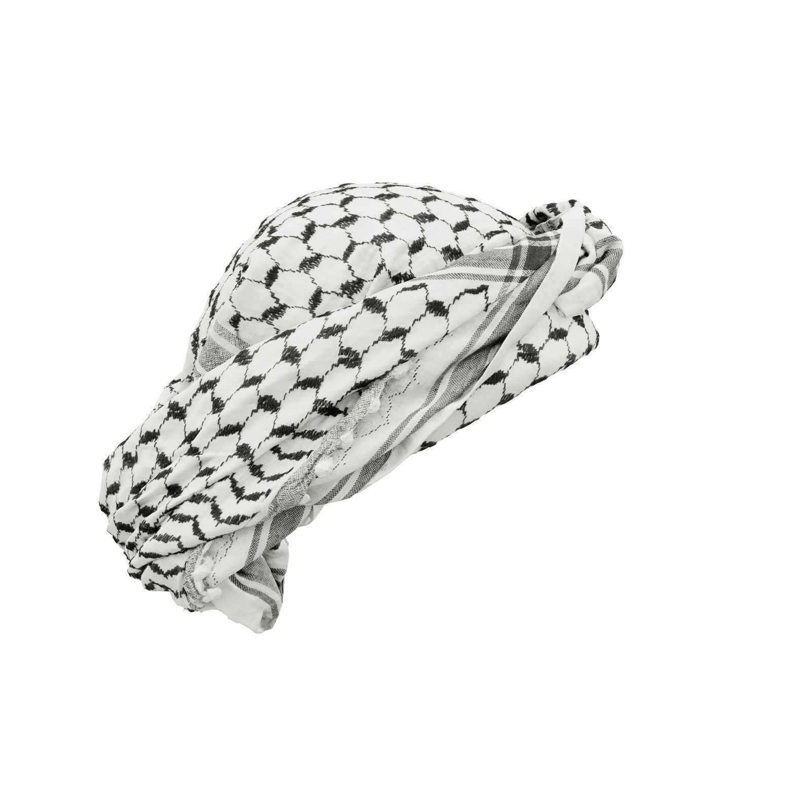 HeadScarf Double Tuck 3D model_5