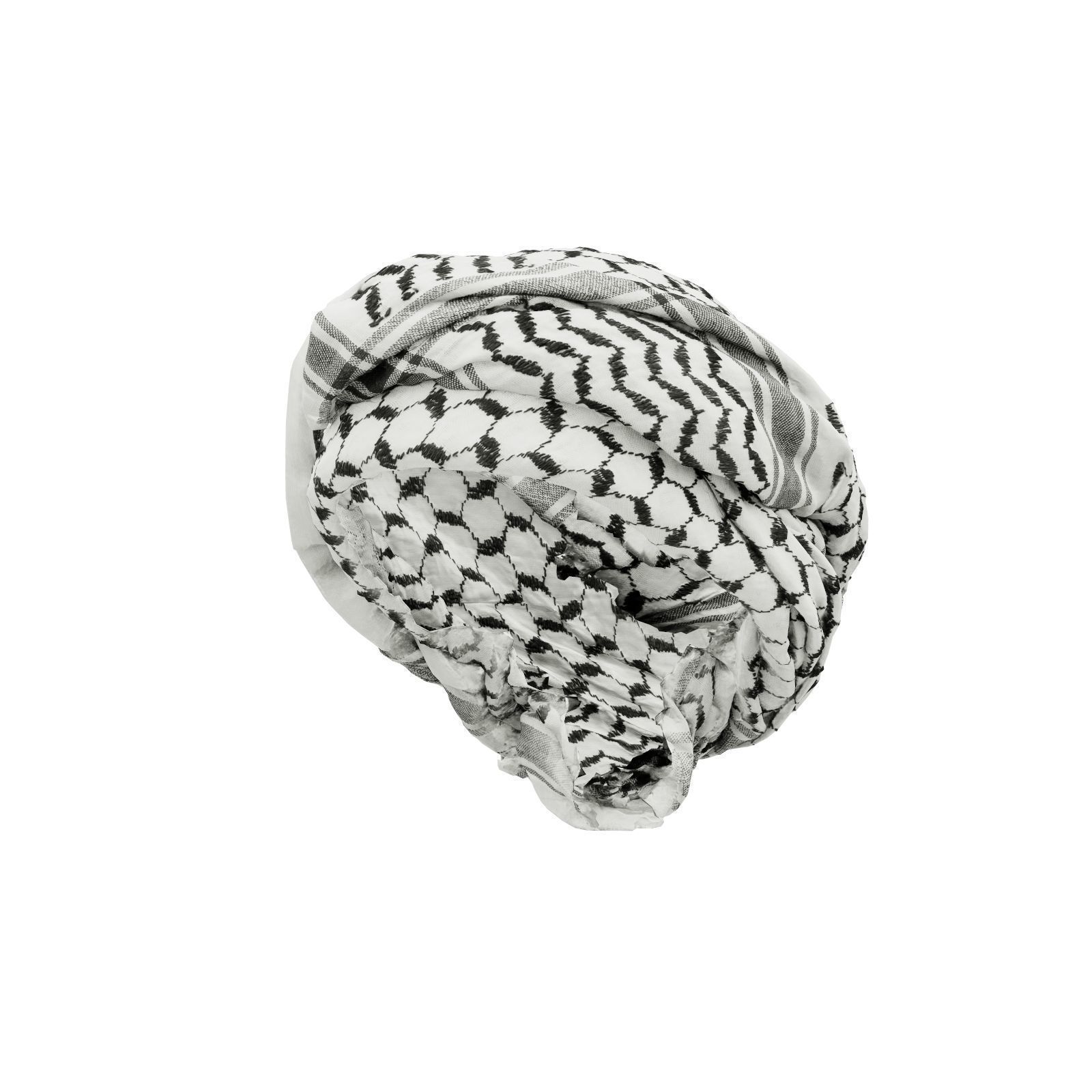 HeadScarf Double Tuck 3D model_2