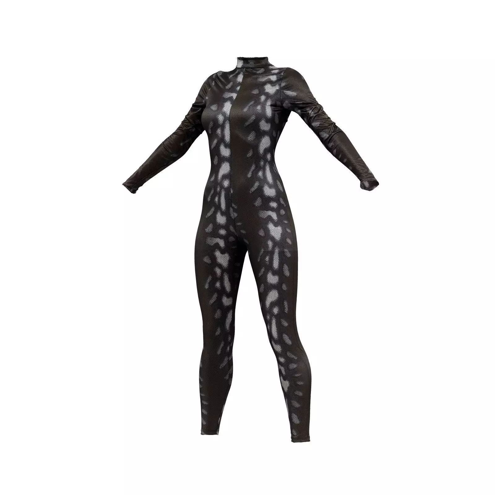 Grey Snake Catsuit 3D model