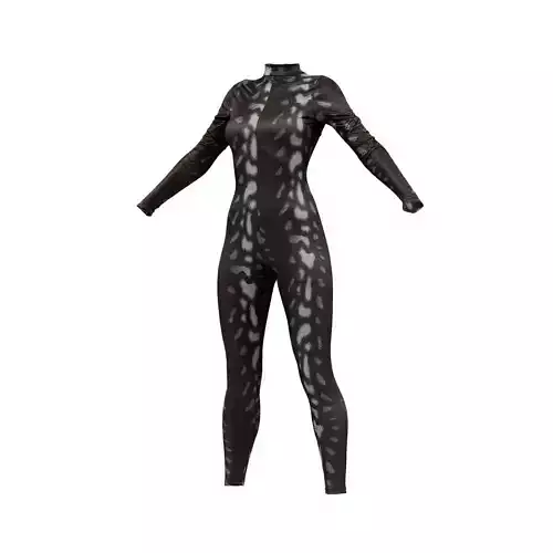 Grey Snake Catsuit 3D model