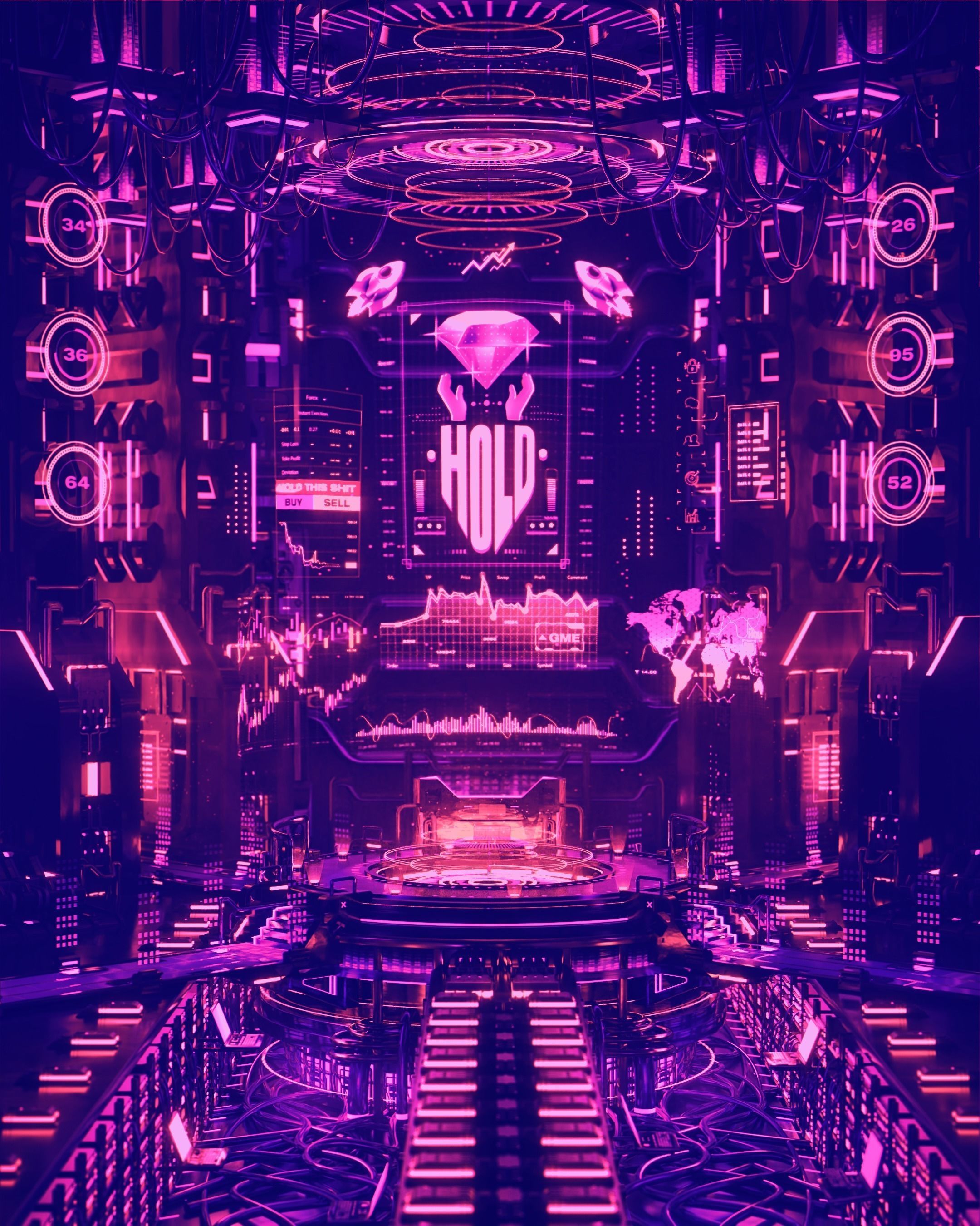 Diamond Hands GameStop Server Room - 3D Weekly 3D model_17