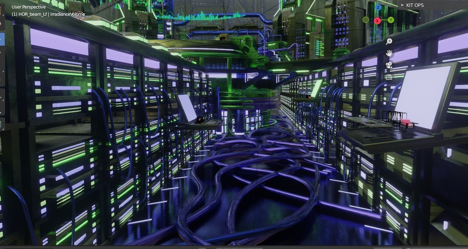 Diamond Hands GameStop Server Room - 3D Weekly 3D model_8