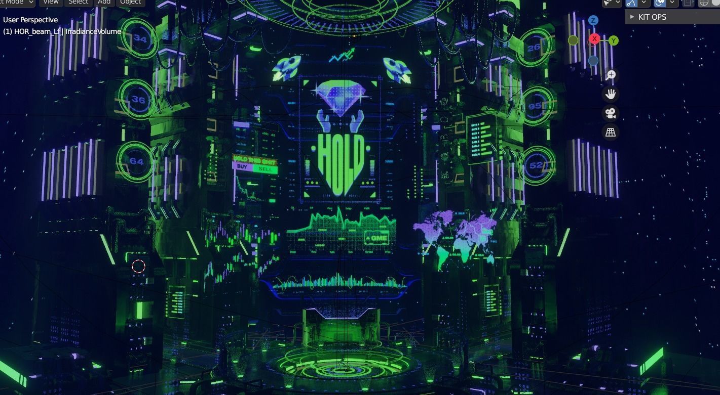 Diamond Hands GameStop Server Room - 3D Weekly 3D model_5