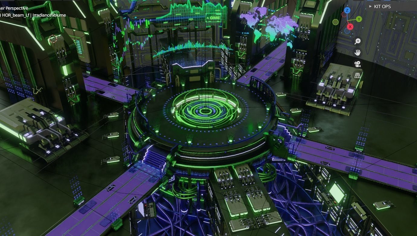 Diamond Hands GameStop Server Room - 3D Weekly 3D model_7