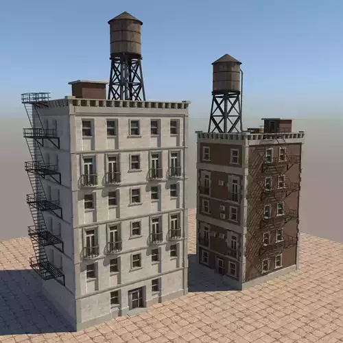 Building new york Low-poly 3D model