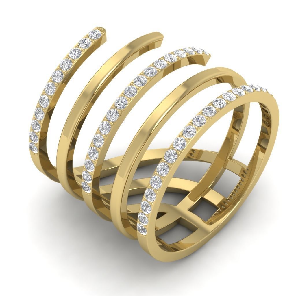 Long Finger Ring 3D print model_3