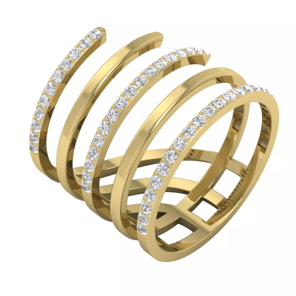 Long Finger Ring 3D print model_0