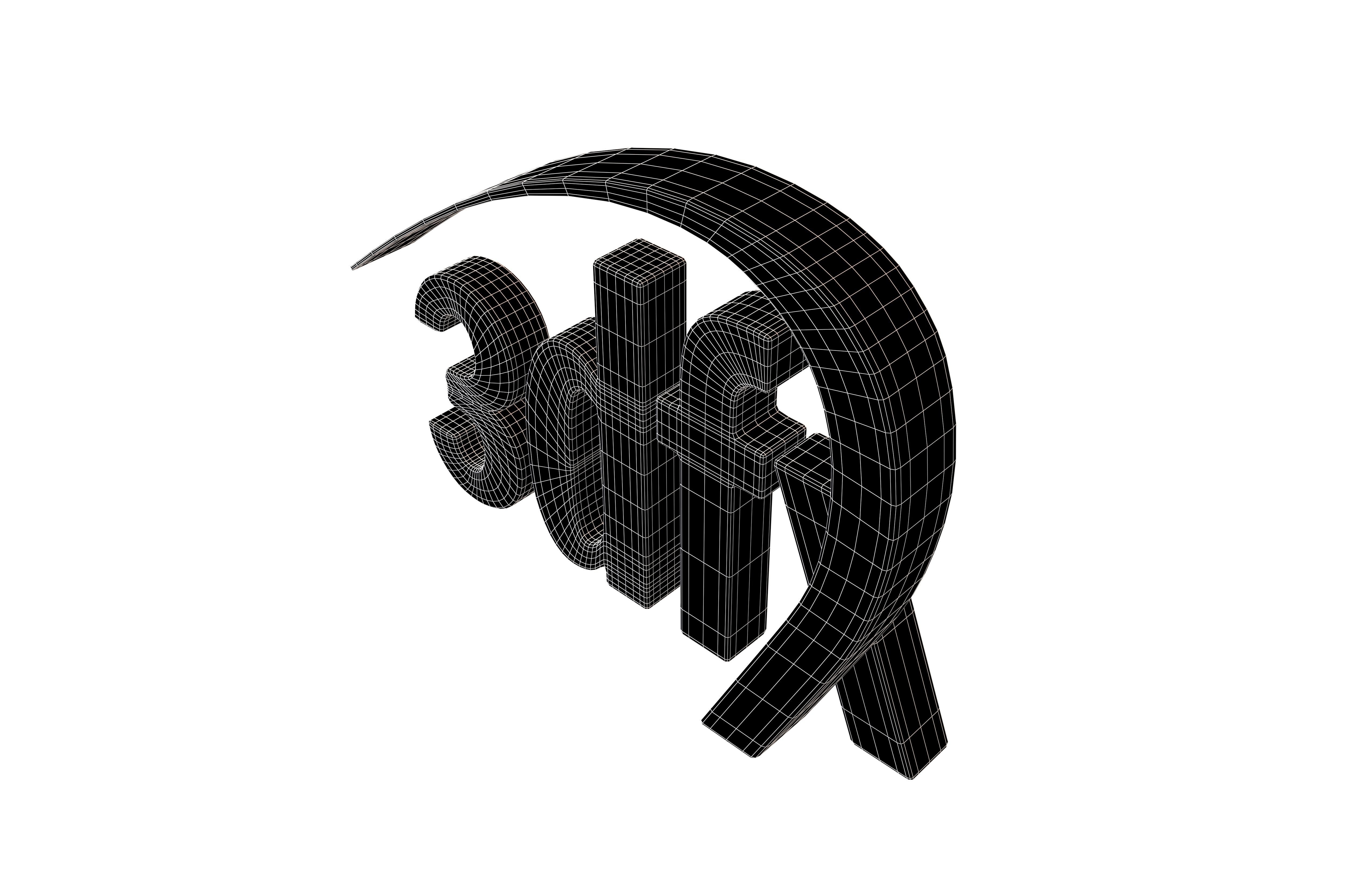 3dfx Logo v1 001 Free low-poly 3D model_7