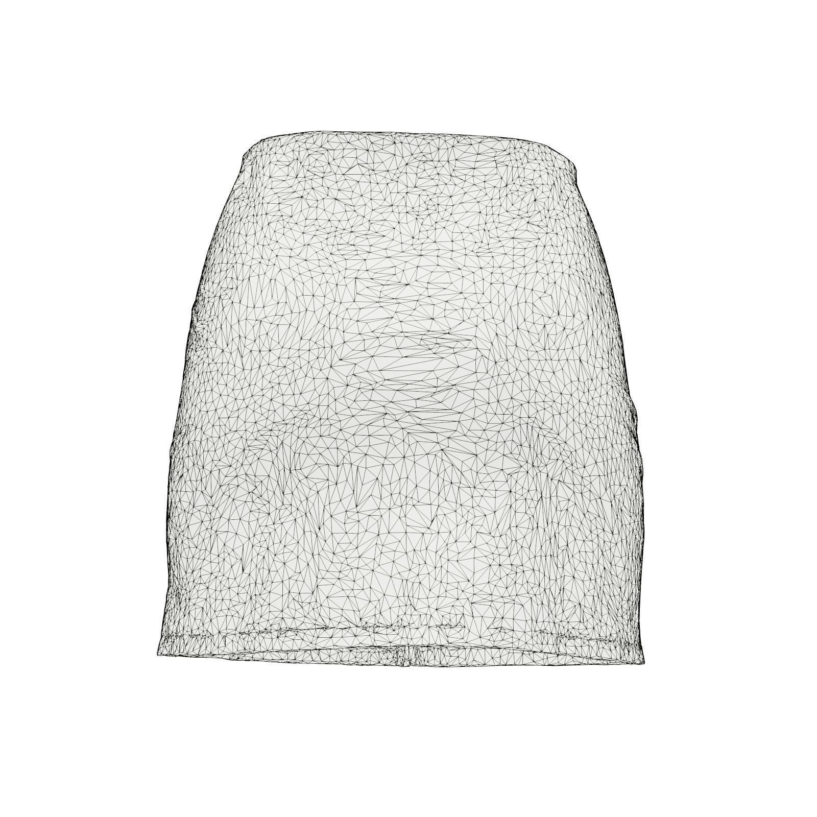 Holographic Mini Skirt 3D model_9