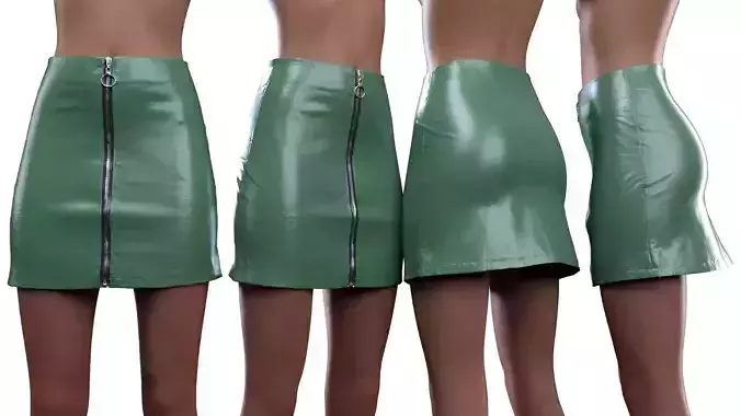 Holographic Mini Skirt 3D model