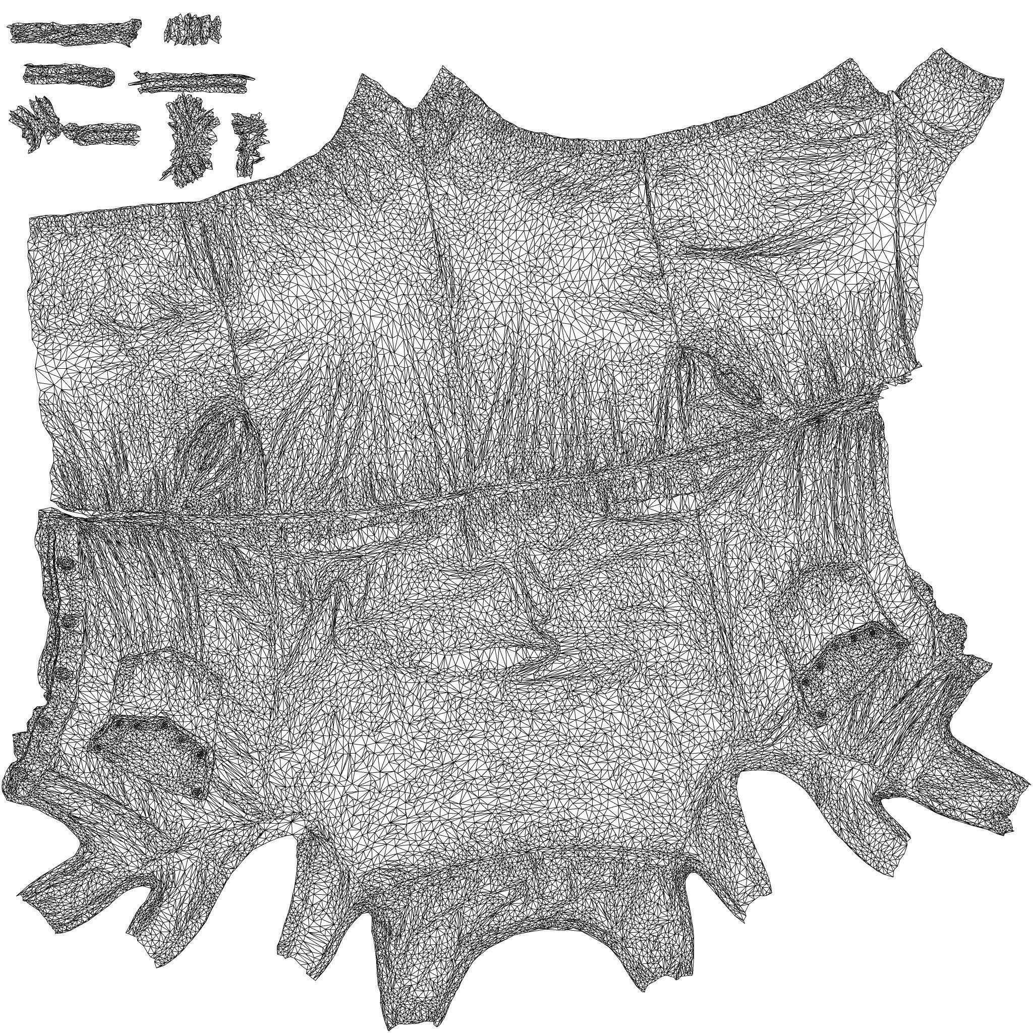 Hollow Sleeves Jeans Romper 3D model_8