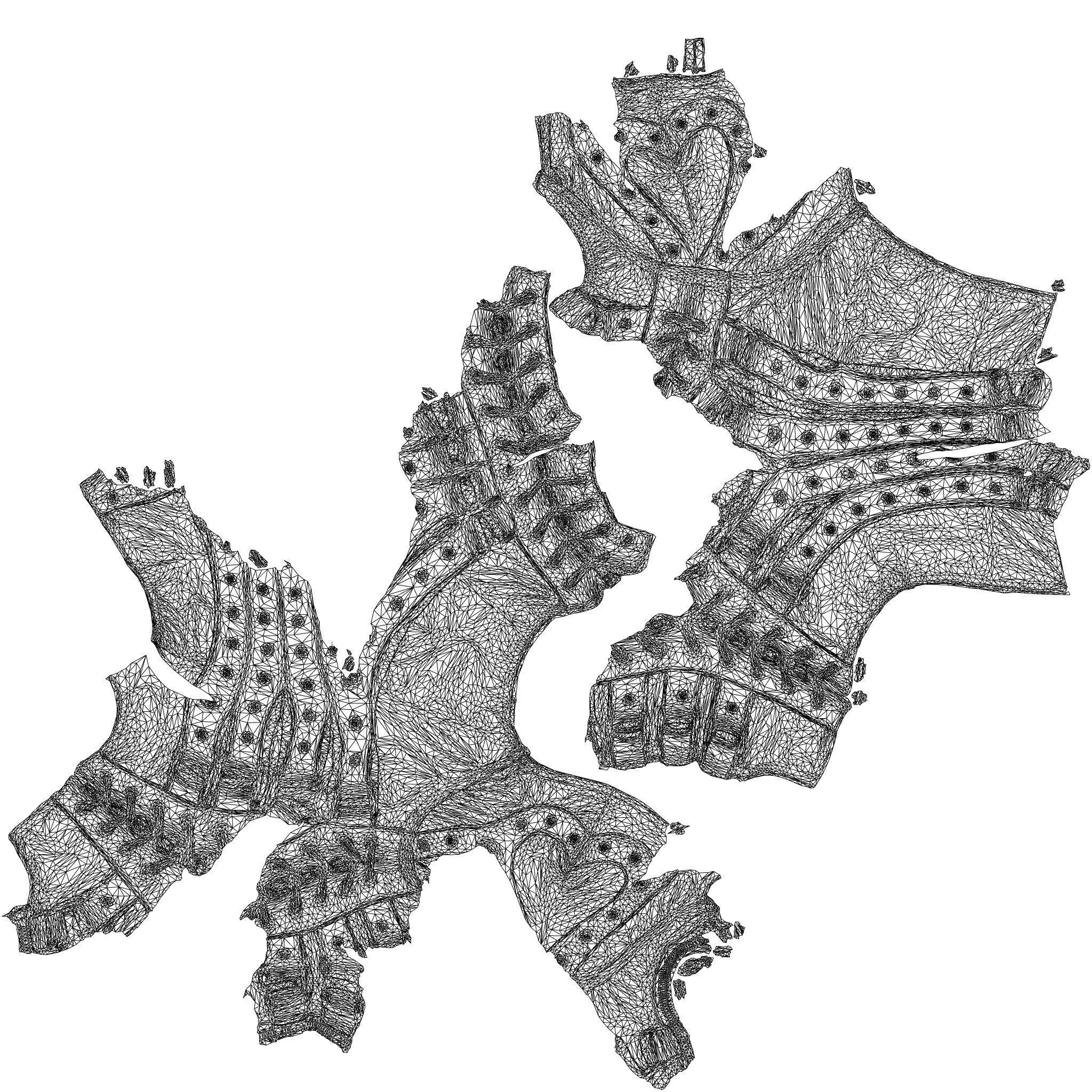 Heart Ringed Corset 3D model_8