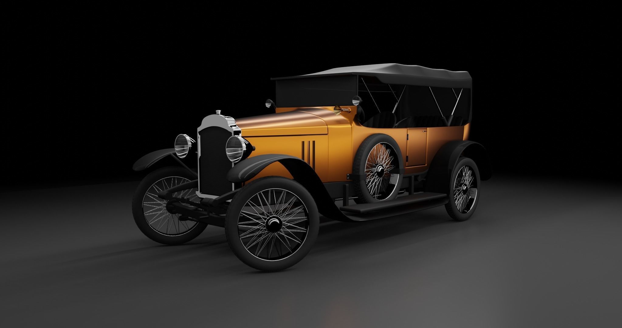 Vauxhall D25 Touter 1914  3D model_16
