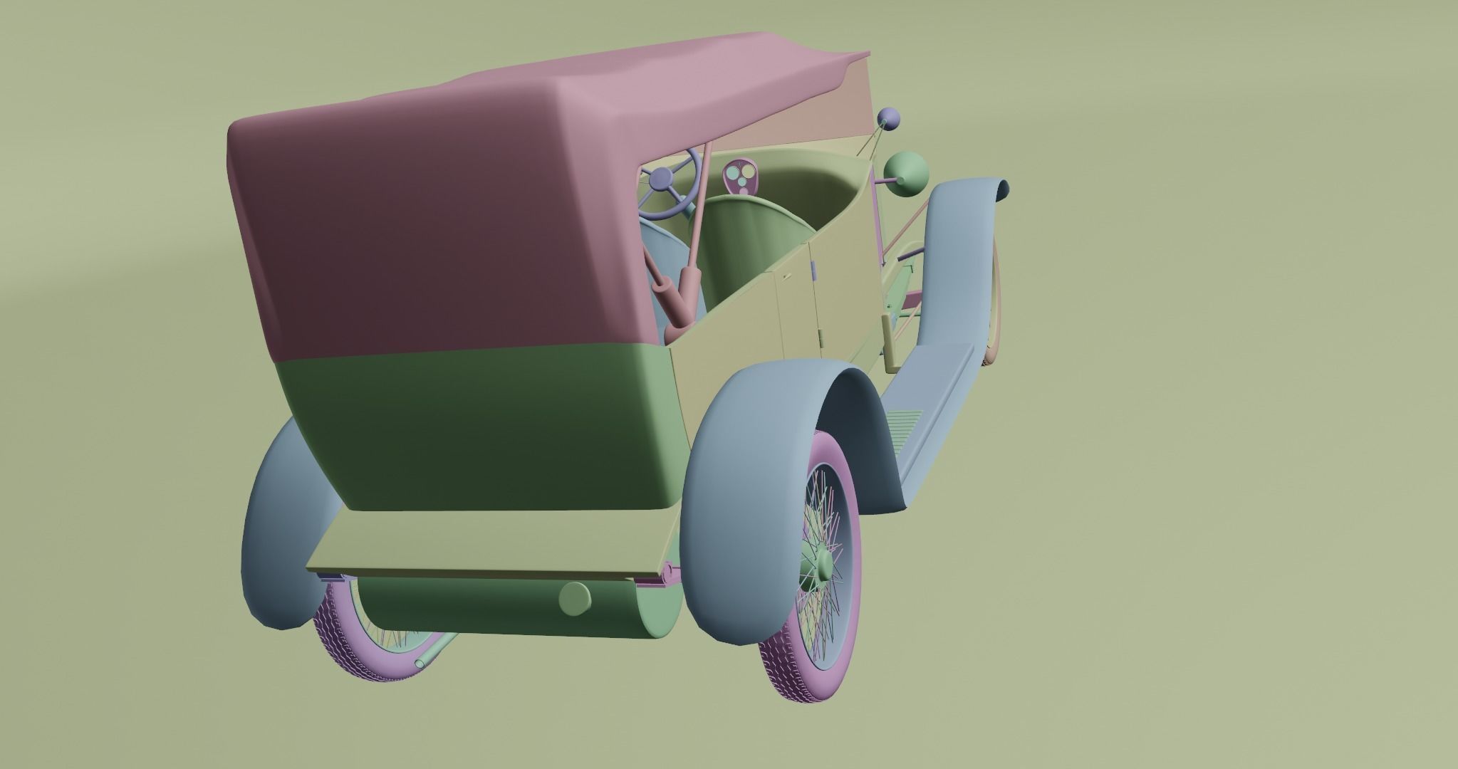Vauxhall D25 Touter 1914  3D model_24