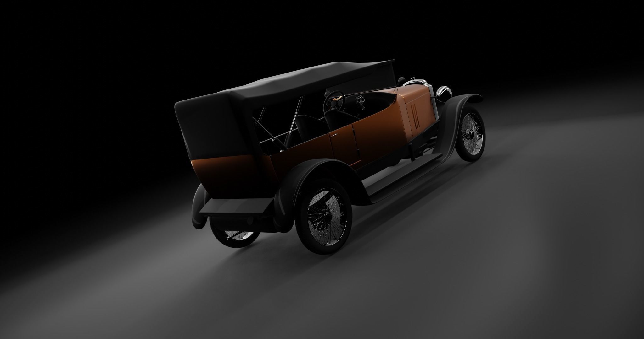 Vauxhall D25 Touter 1914  3D model_12