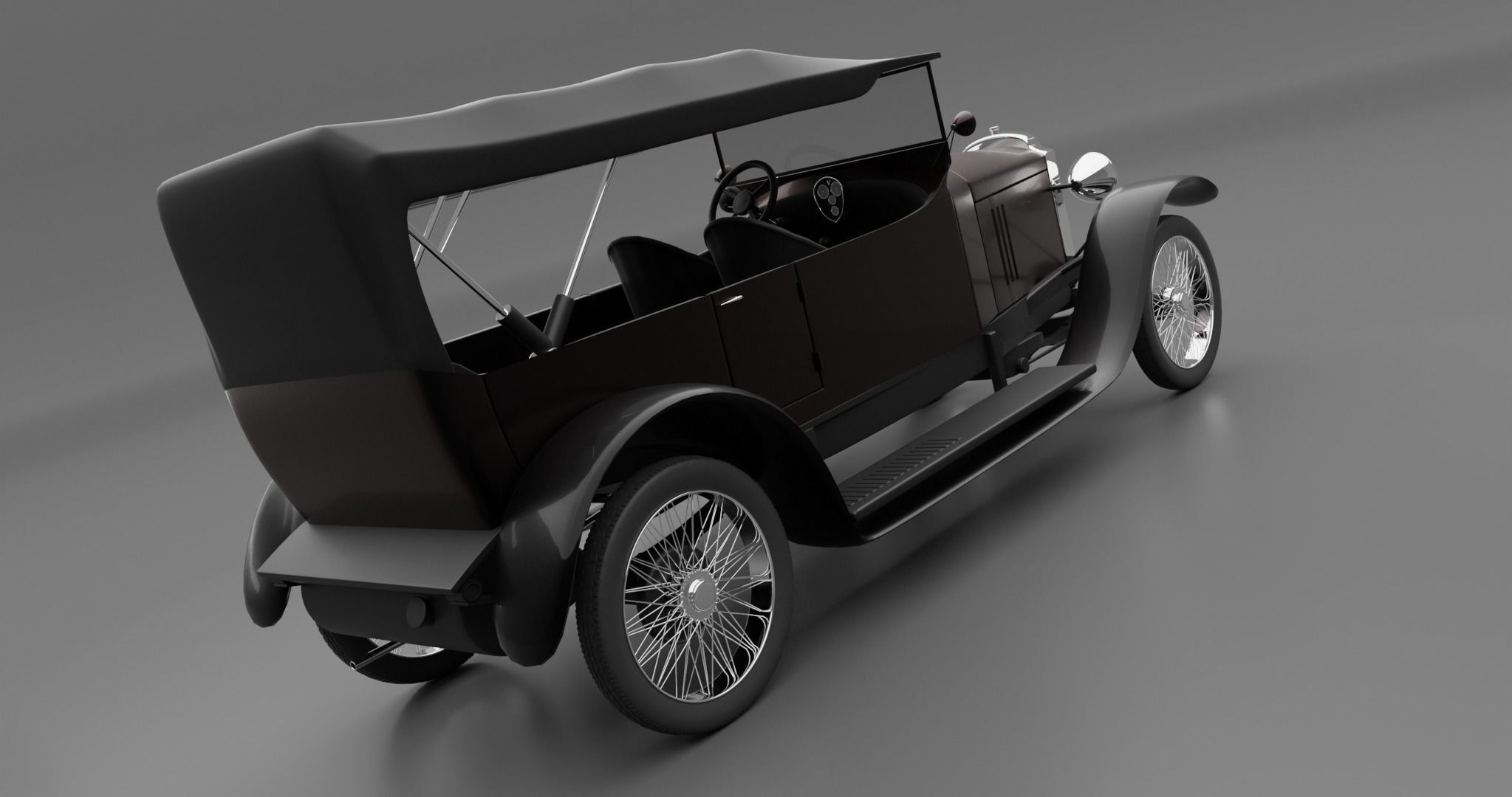 Vauxhall D25 Touter 1914  3D model_1
