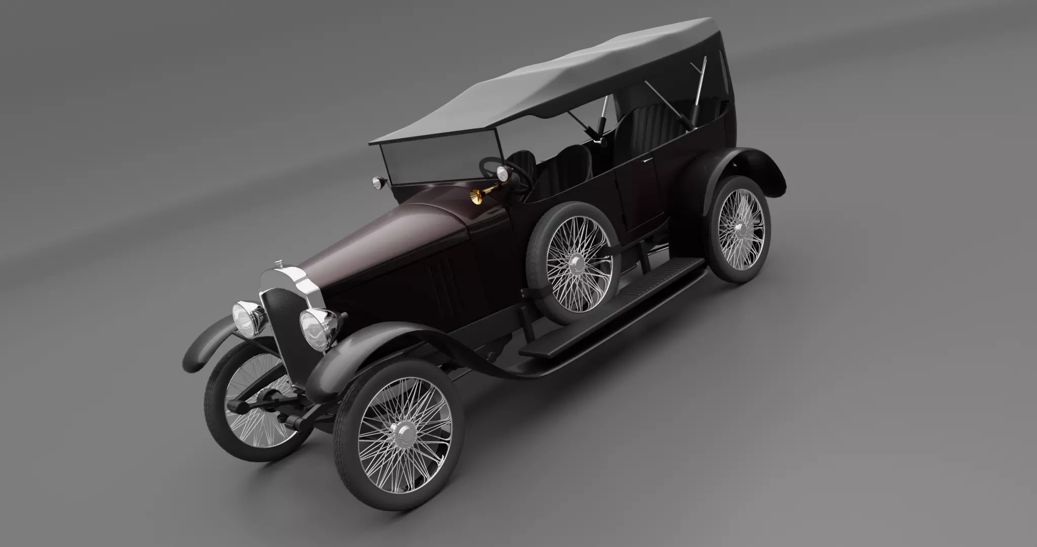 Vauxhall D25 Touter 1914  3D model_0