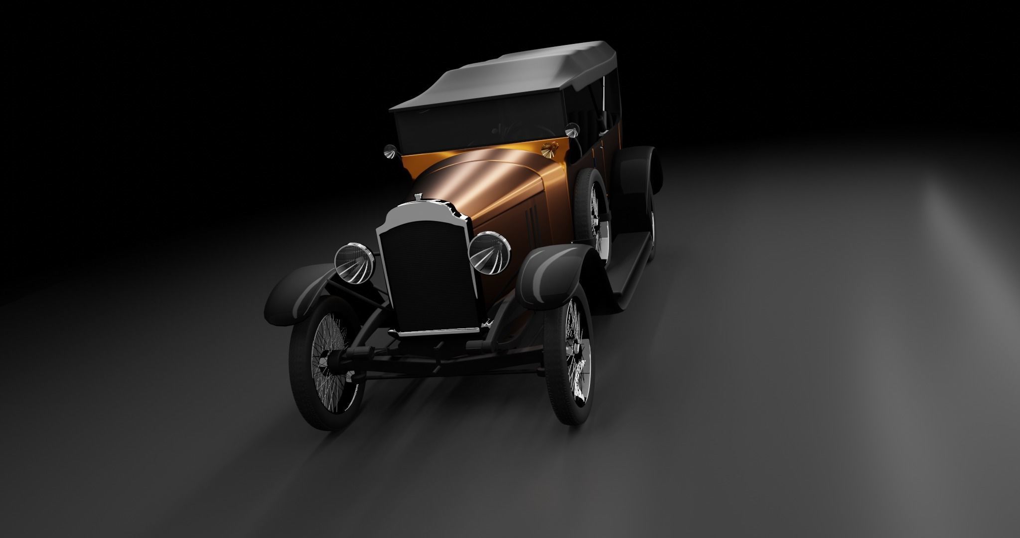 Vauxhall D25 Touter 1914  3D model_14