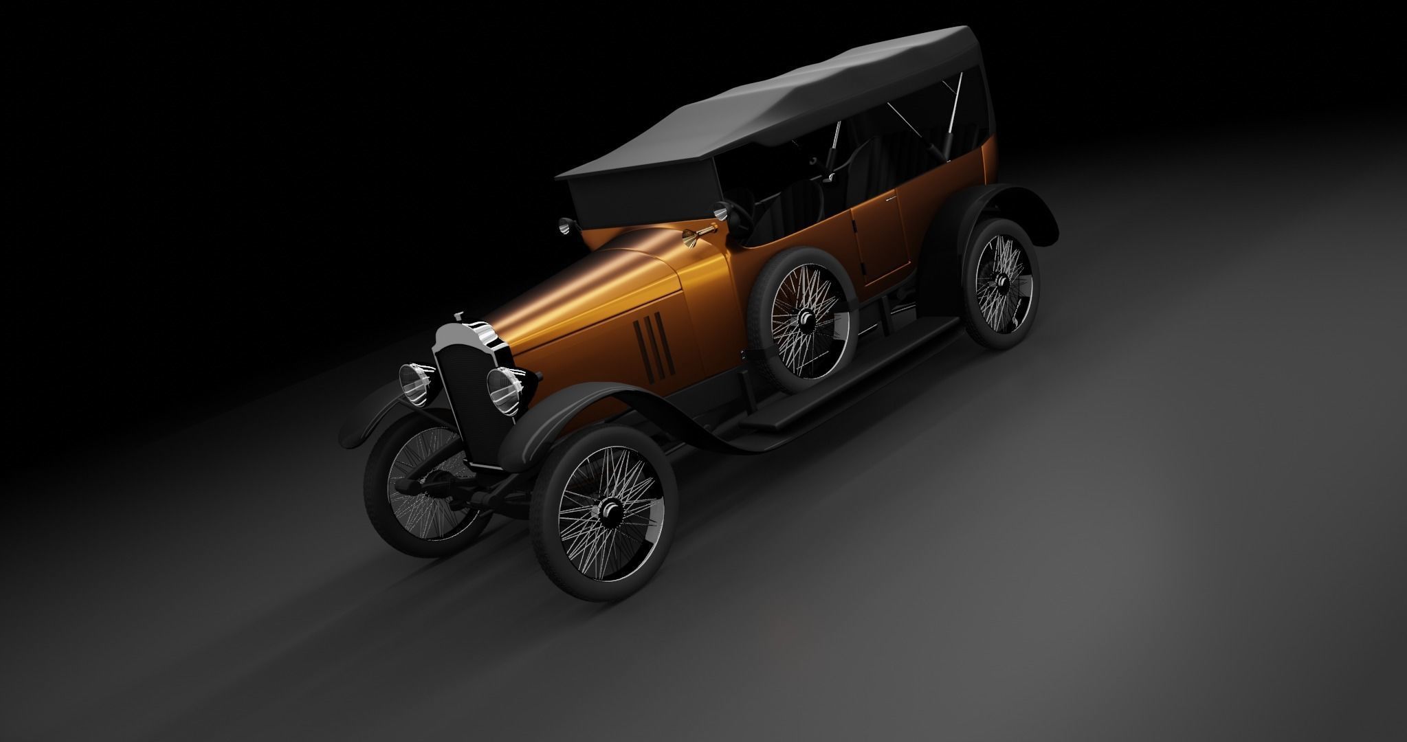 Vauxhall D25 Touter 1914  3D model_11