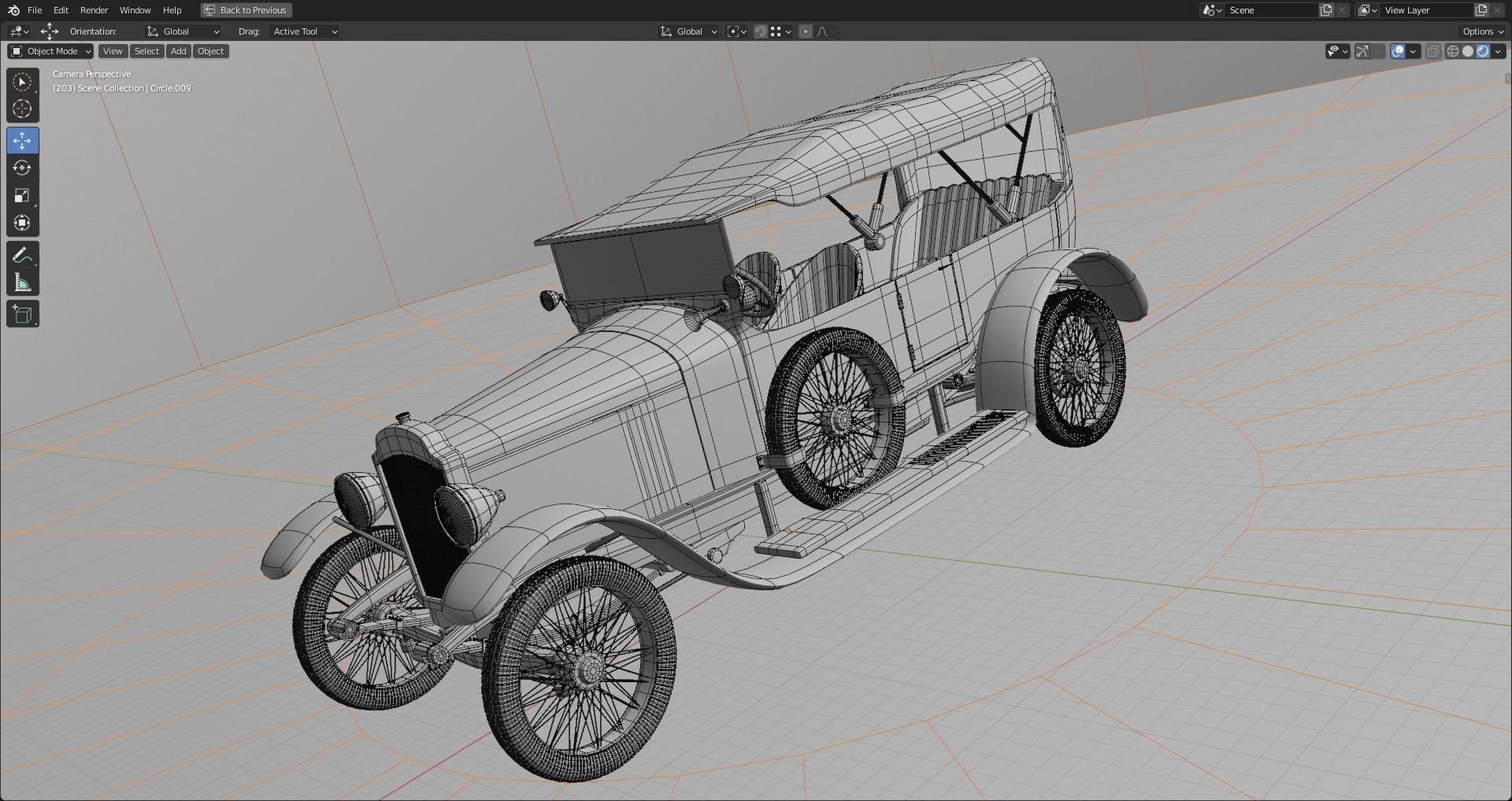 Vauxhall D25 Touter 1914  3D model_9