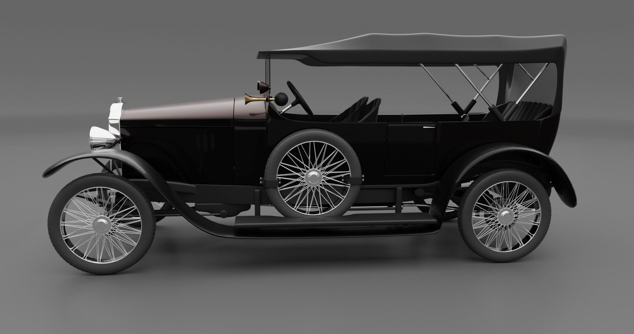 Vauxhall D25 Touter 1914  3D model_8