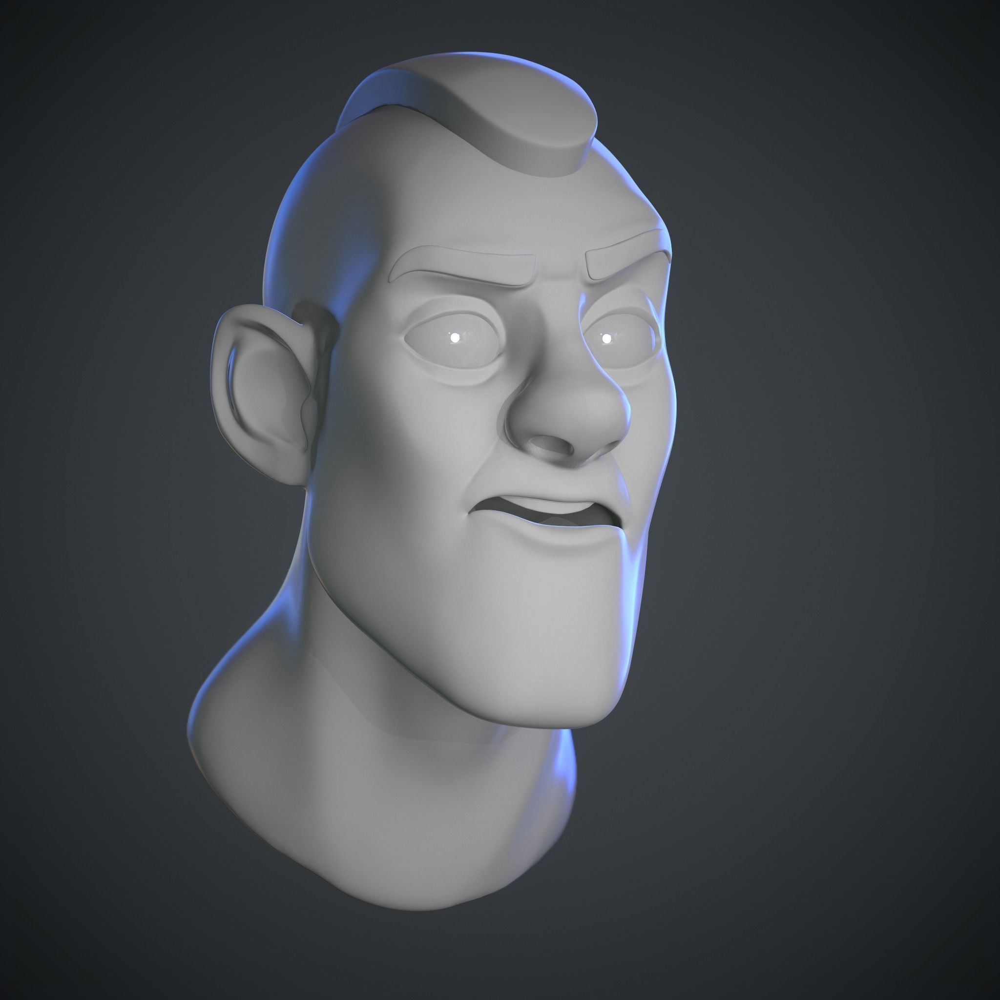 Male-head 3D model 3D model_4