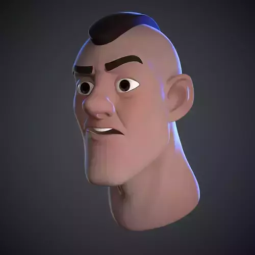 Male-head 3D model