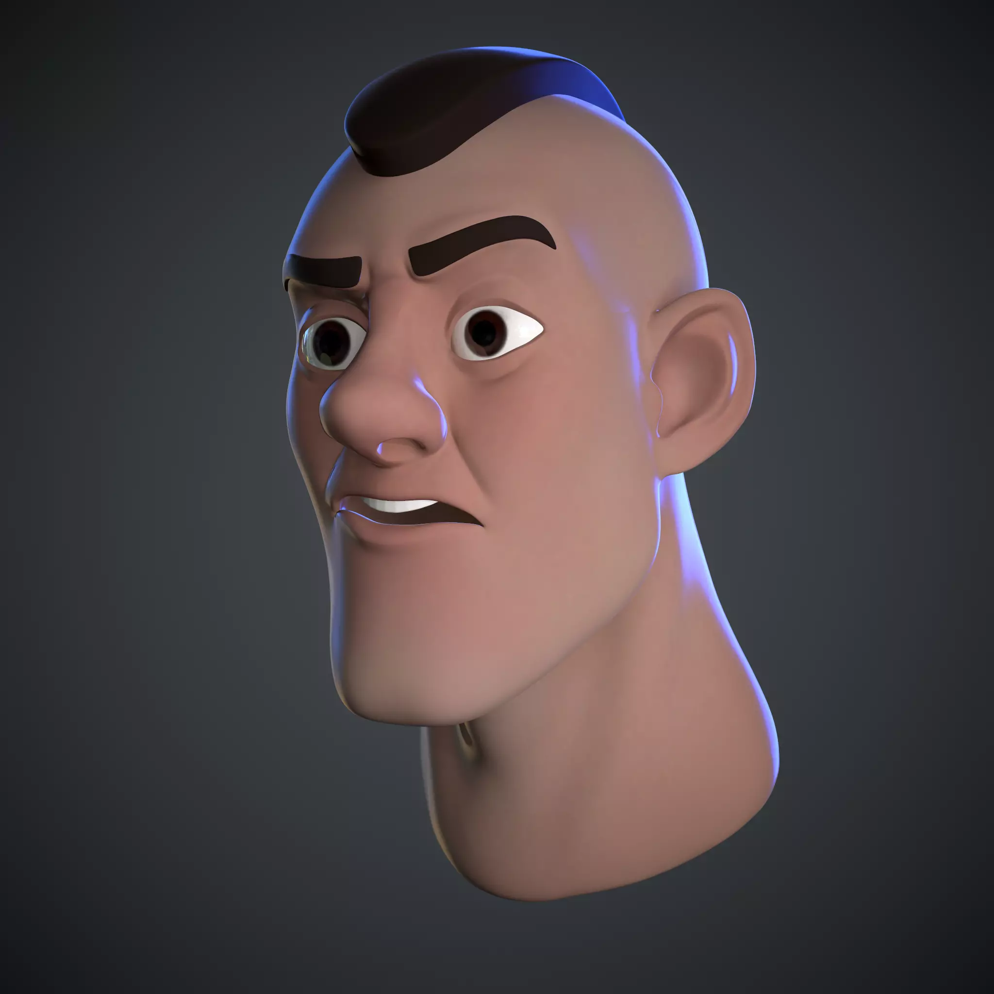 Male-head 3D model 3D model_0