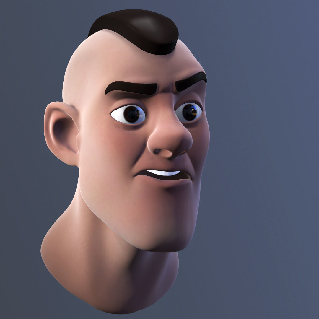 Male-head 3D model 3D model_3