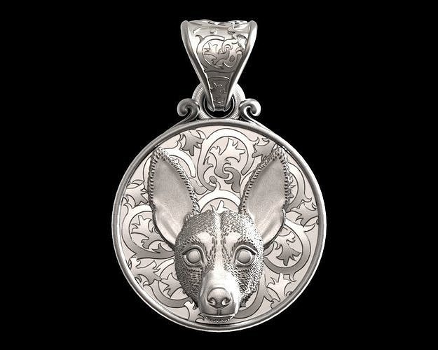 Dog Jack Russell Terrier pendant 3D print model