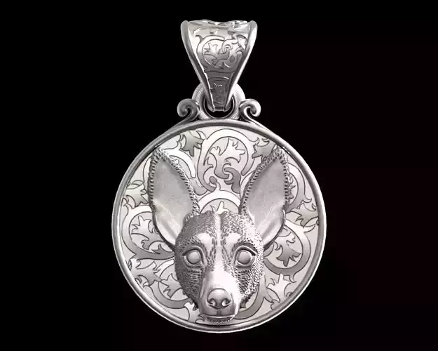 Dog Jack Russell Terrier pendant 3D print model