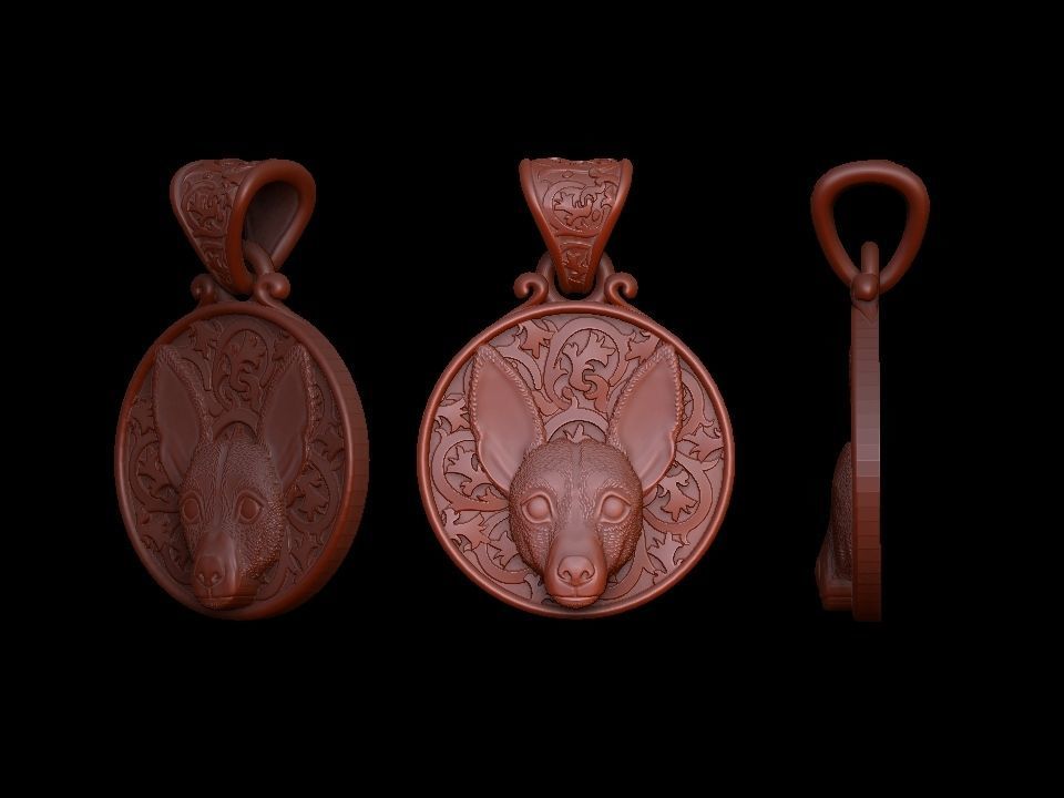 Dog Jack Russell Terrier pendant 3D print model_18