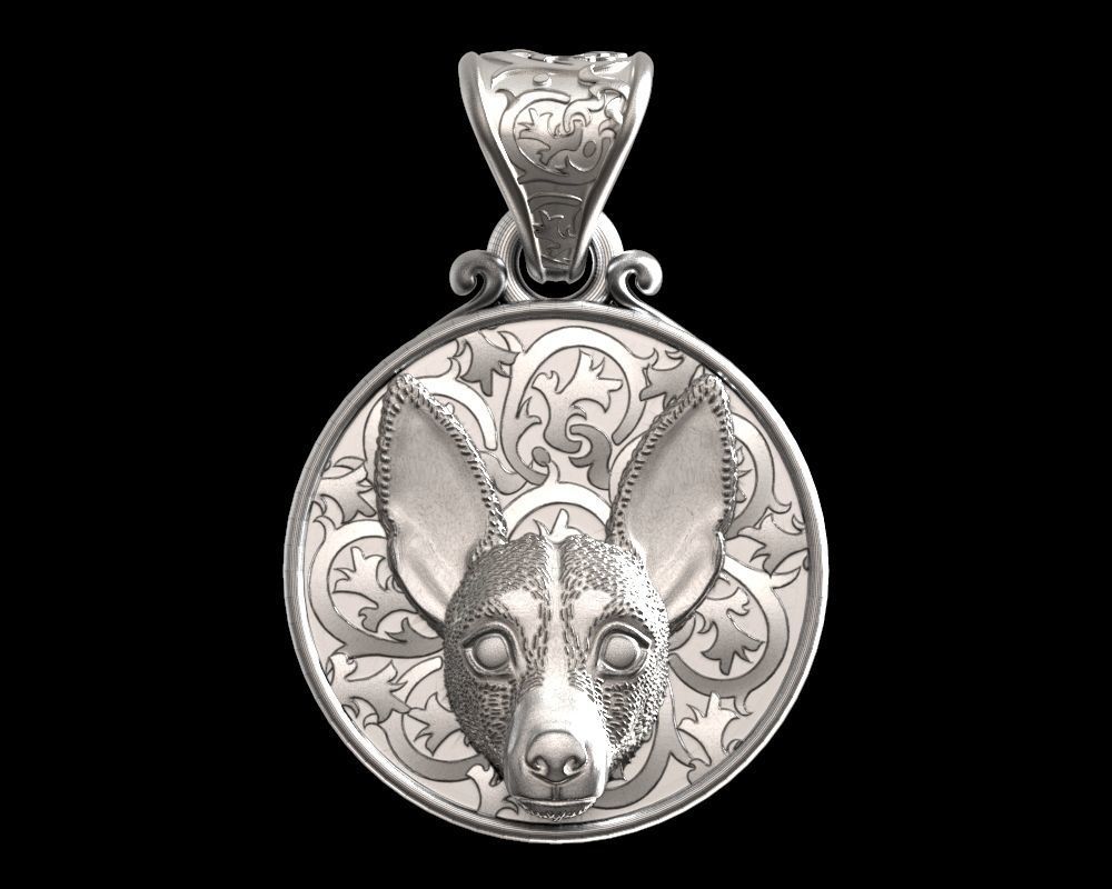 Dog Jack Russell Terrier pendant 3D print model_17