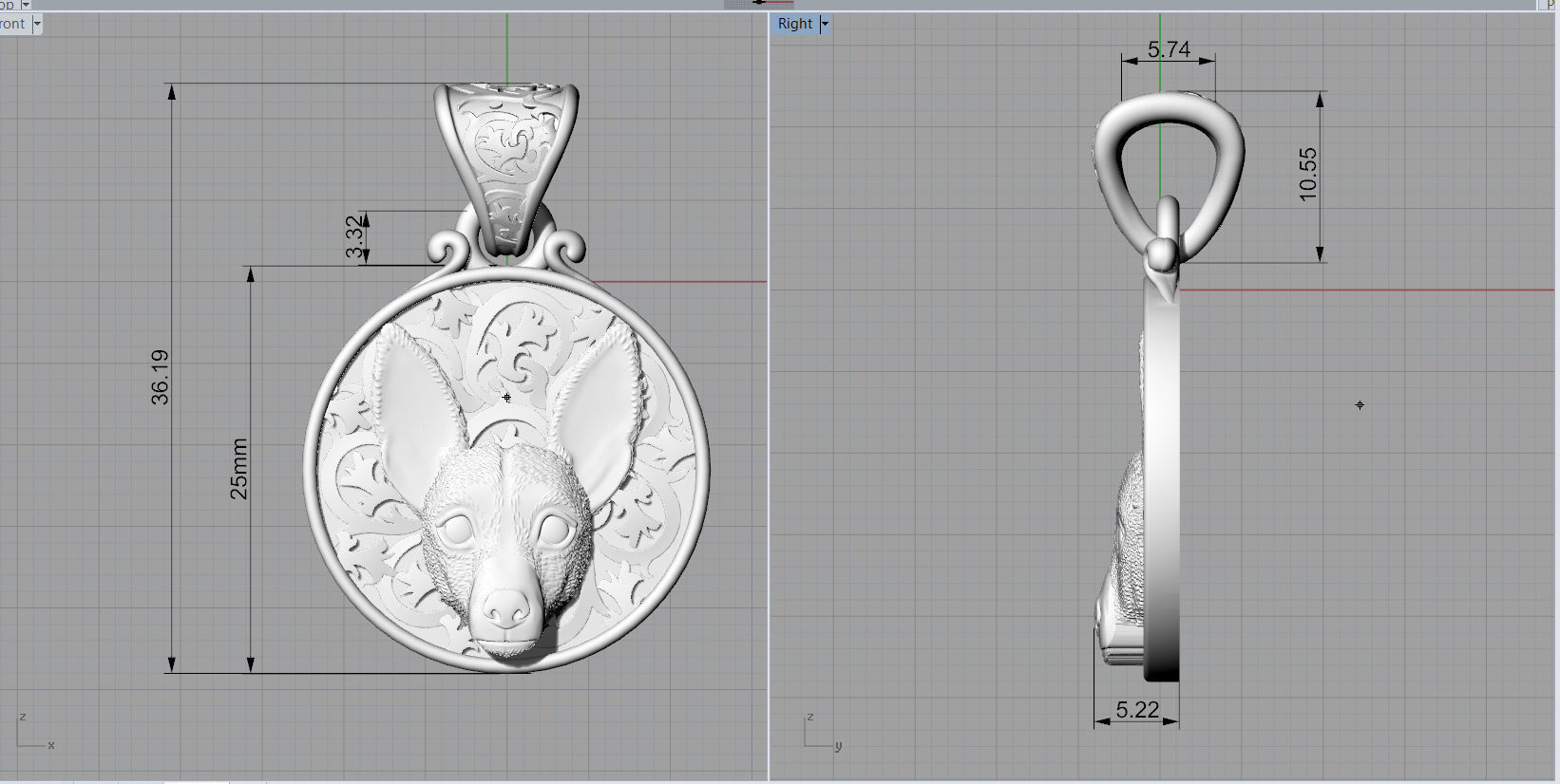 Dog Jack Russell Terrier pendant 3D print model_20