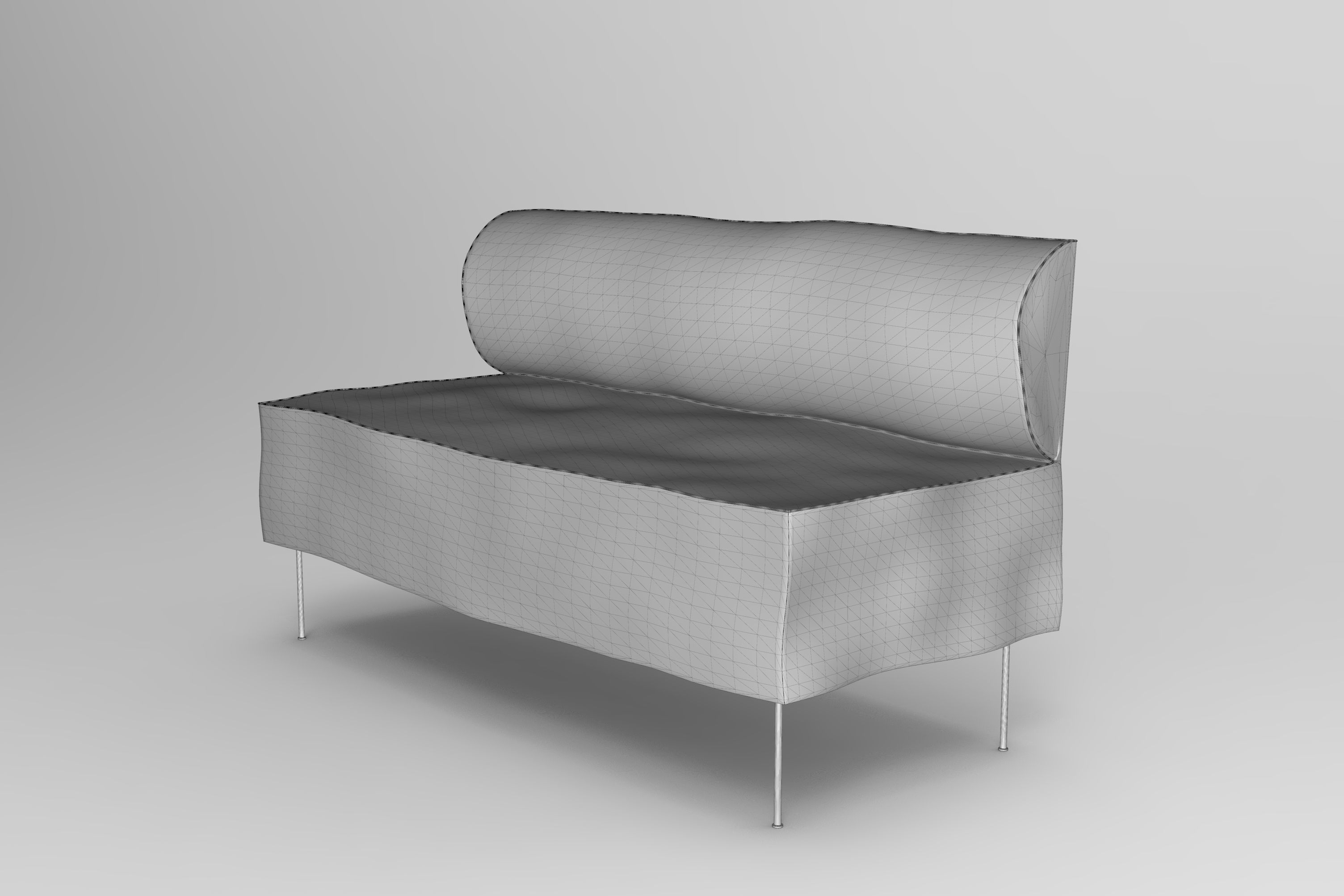 Dining Bench - Eave 3D model_7