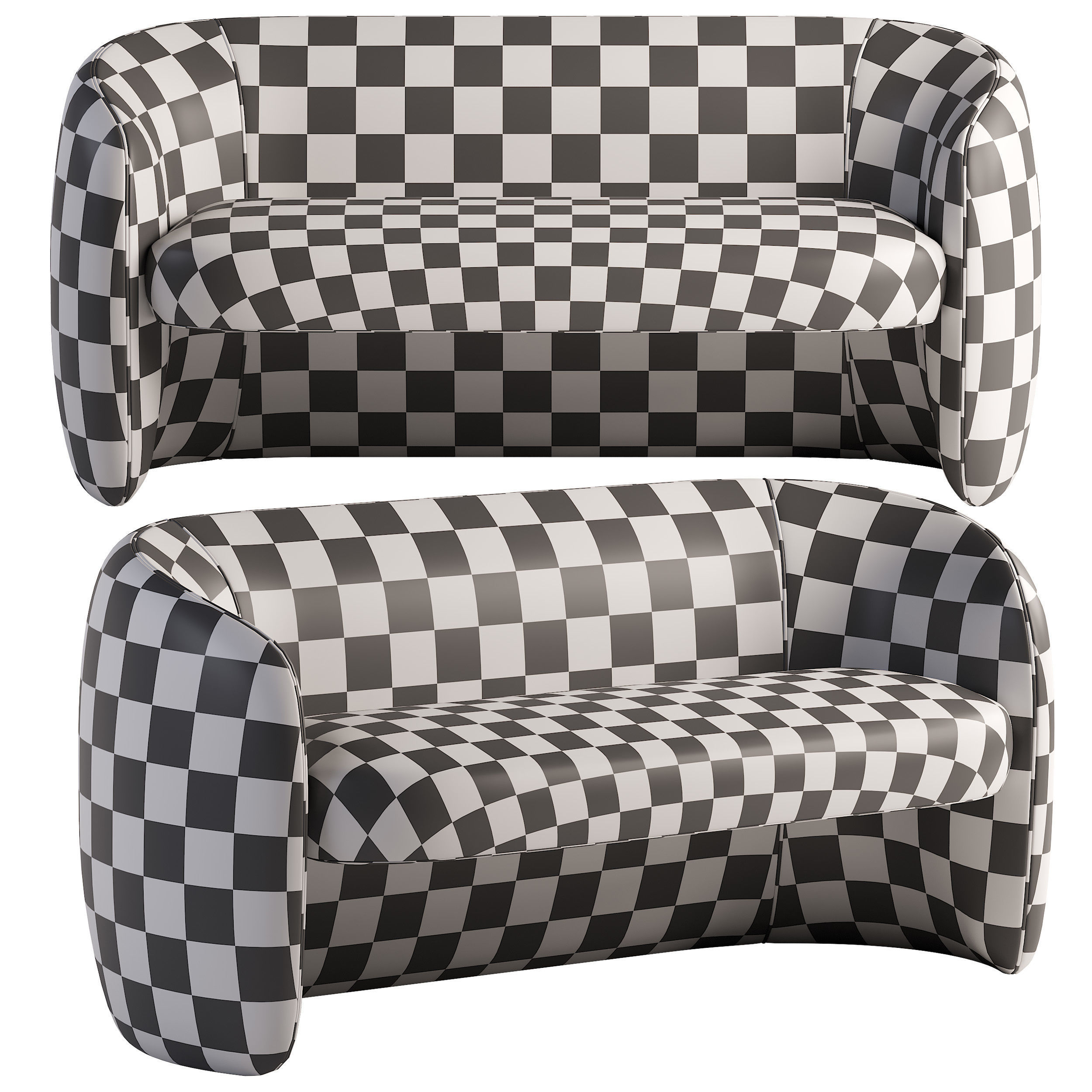 Sofa modern 2014 Low-poly 3D model_4