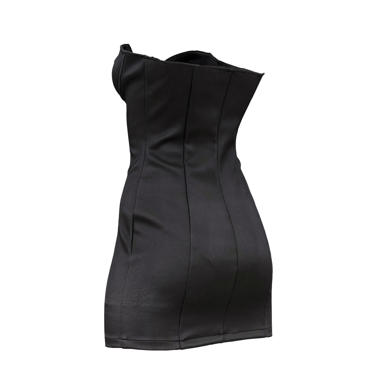 Leather Cups Dress 3D model_3