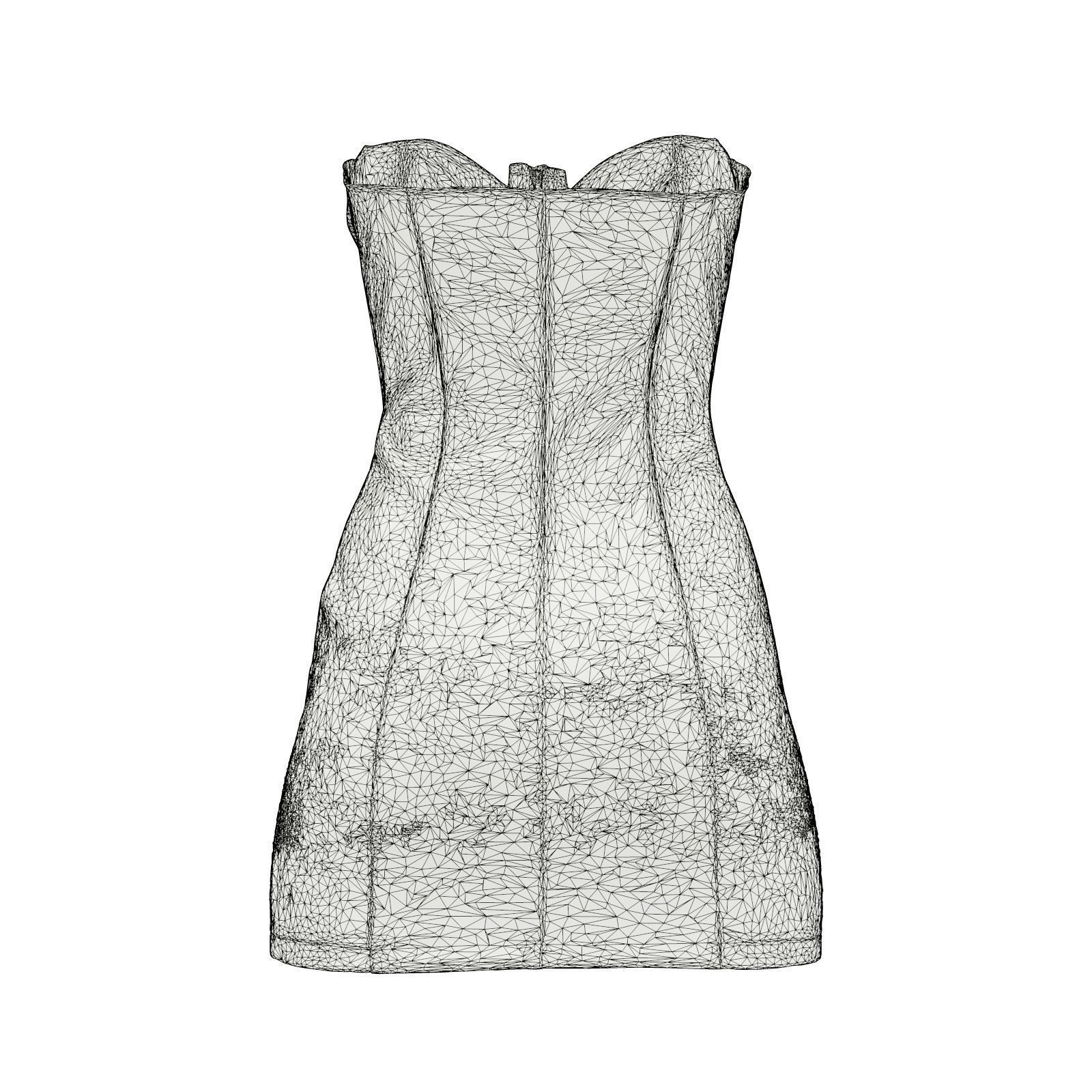 Leather Cups Dress 3D model_7